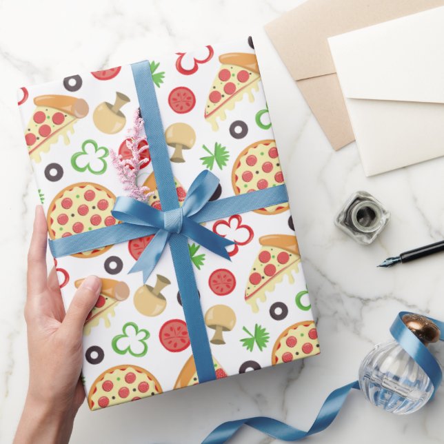Papier Cadeau Pizza Party Cute Pizza Motif Anniversaire de enfan (Cadeaux)