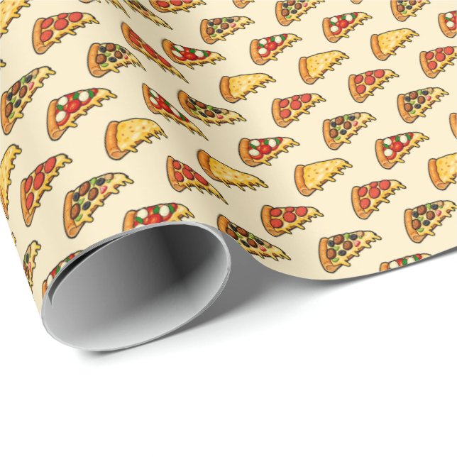 Papier Cadeau Pizzas (Coin rond)