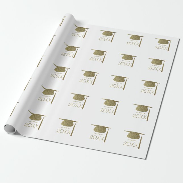 Papier Cadeau Plafond d'or avec année (Déroulé)