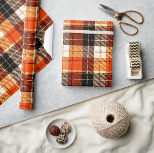 Papier Cadeau plaid d'automne