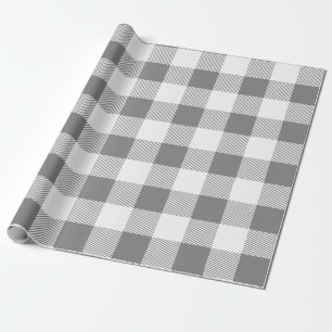 Papier Cadeau Plaid de buffle gris et blanc