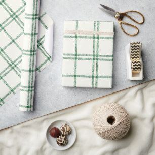 Papier Cadeau Plaid de Menthe