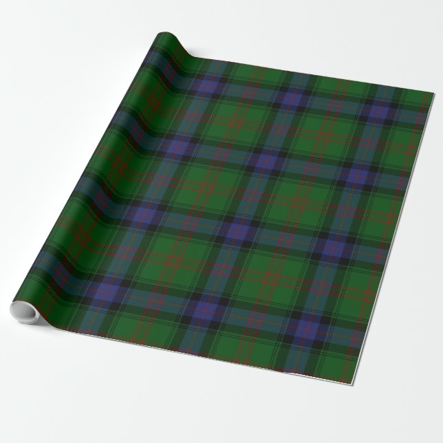 Papier Cadeau Plaid de tartan écossais de famille de parc (Déroulé)