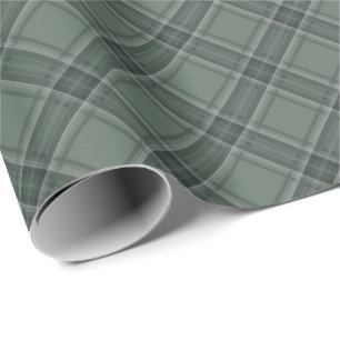 Papier Cadeau Plaid de vacances classique vert sauge Noël
