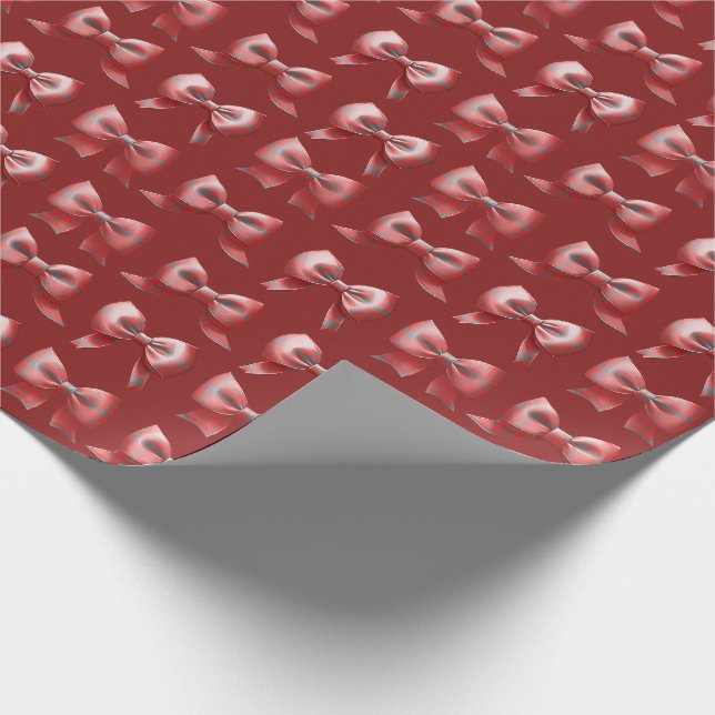 Papier Cadeau Plaid Holiday Bow Gift Wrapping Paper (Coin)