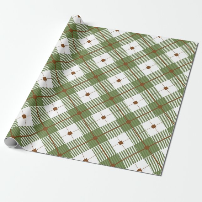 Papier Cadeau Plaid rustique (Déroulé)