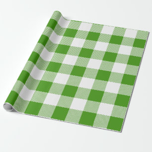 Papier Cadeau Plaid vert et blanc de Buffalo
