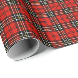 Papier Cadeau Plaid vintage rouge classique