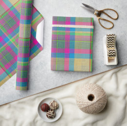 Papier Cadeau Plaid With Patterned Texture Wrapping Paper