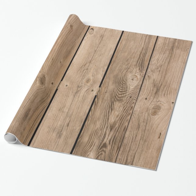 Papier Cadeau Planches en bois III (Déroulé)