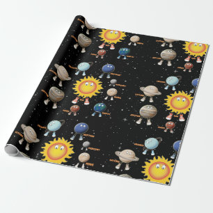 Papier Cadeau Planètes et système solaire