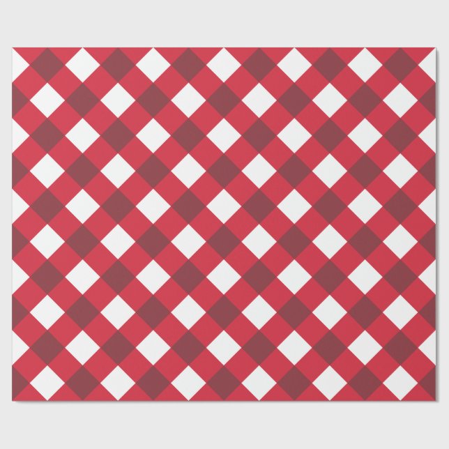 Papier Cadeau Plantation de buffles rouges et blancs (Plat)
