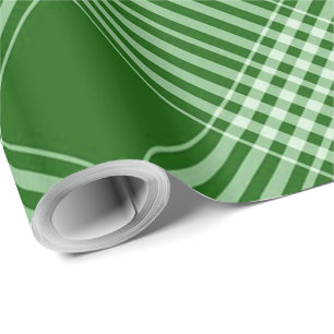 Papier Cadeau Plantation verte et blanche