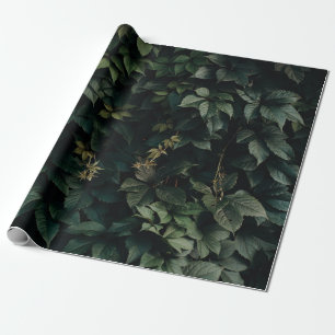 PAPIER CADEAU PLANTE VERT EN FEUILLE