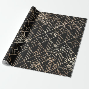 Papier Cadeau Plaque de peinture géométrique Art Déco rétro en o