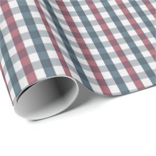 Papier Cadeau Plaqué rouge, blanc et bleu
