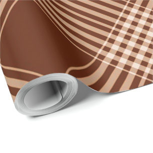 Papier Cadeau Plat Brown Et Blanc Sienna