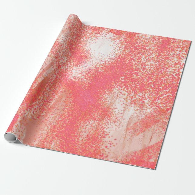 Papier Cadeau Plat de corail et de beige (Déroulé)