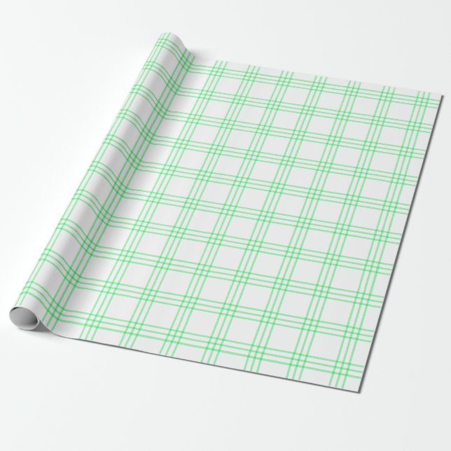Papier Cadeau Plat vert clair moderne|Grand Motif| (Déroulé)