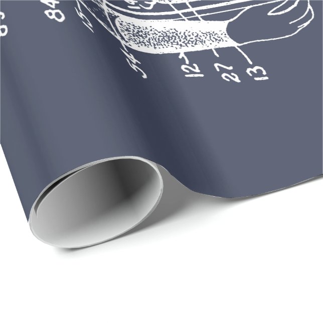 Papier Cadeau Plongeur vers le bas ! Modèle (Coin rond)