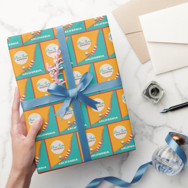 Papier Cadeau Plongez Dans Le Soleil | Californie (Cadeaux)