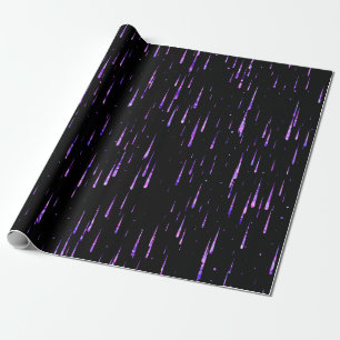 Papier Cadeau Pluie de météore - pourpre
