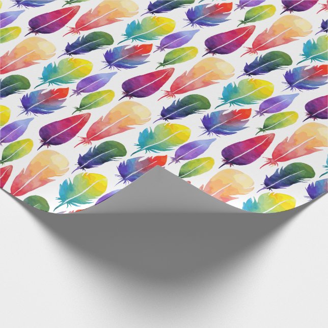Papier Cadeau Plume d'aquarelle (Coin)