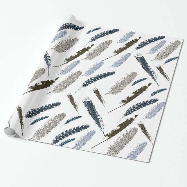 Papier Cadeau Plumes (Déroulé)