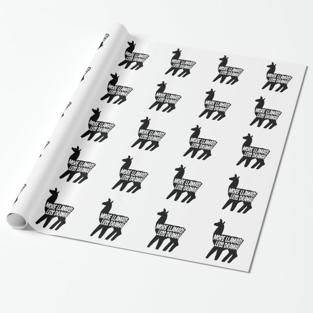 Papier Cadeau Plus de lamas moins de drame (Déroulé)
