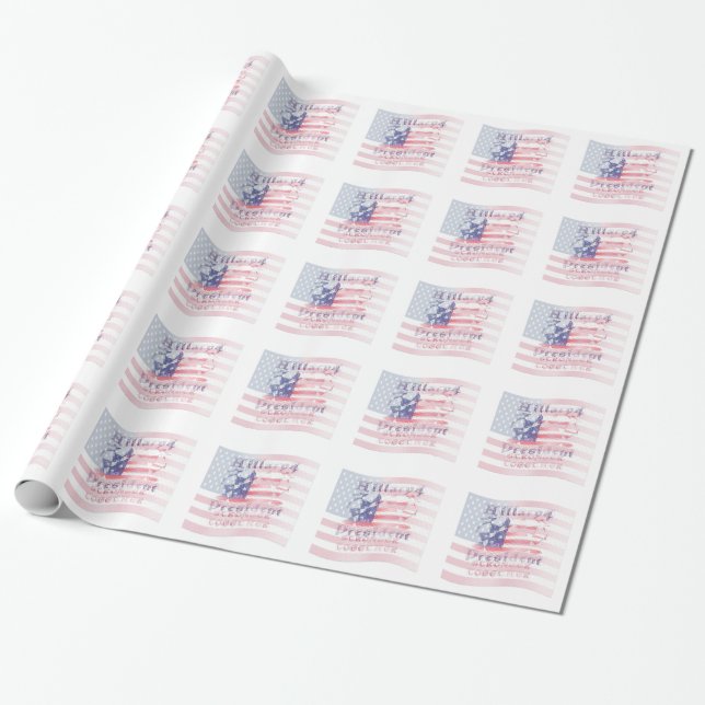 Papier Cadeau Plus forte ensemble USA Hillary 4 Président améric (Déroulé)