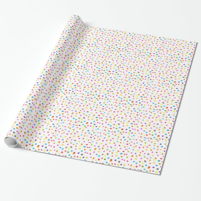 Papier Cadeau Pneuka pois pluviale boho aquarelle art (Déroulé)