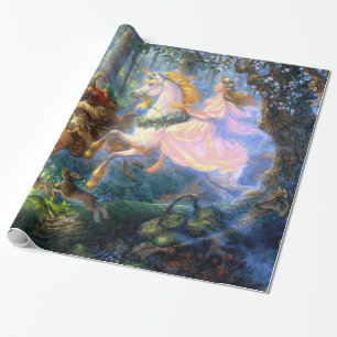 Papier Cadeau poêle de fée de l'Unicorne
