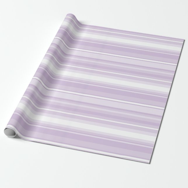Papier Cadeau Poignée rayures violettes (Déroulé)