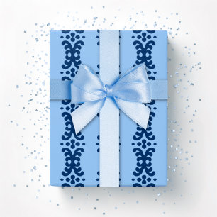 Papier Cadeau Point de défilement en bleu indigo