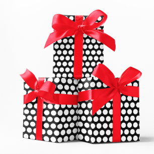 Papier Cadeau Point noir et blanc