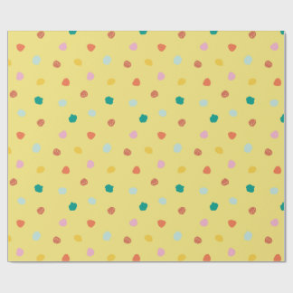 Papier Cadeau Point Polka bio rétro inspiré par Palm Springs