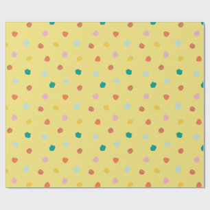 Papier Cadeau Point Polka bio rétro inspiré par Palm Springs