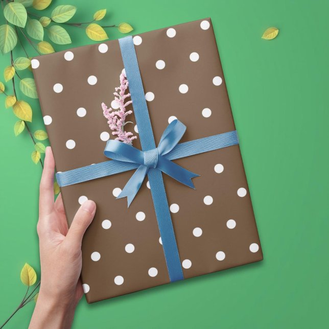 Papier Cadeau Point Polka Brown (Créateur téléchargé)