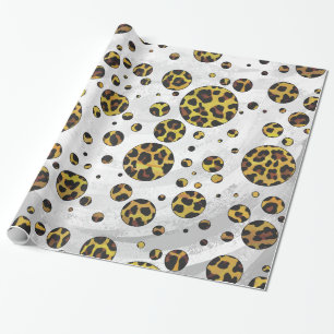 Papier Cadeau Pointe Leopard Brown et Jaune