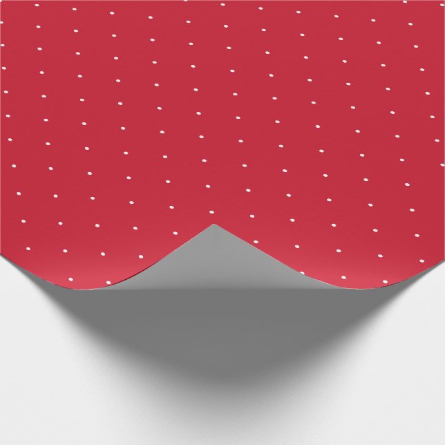Papier Cadeau Pointe Polka rouge et blanc (Coin)