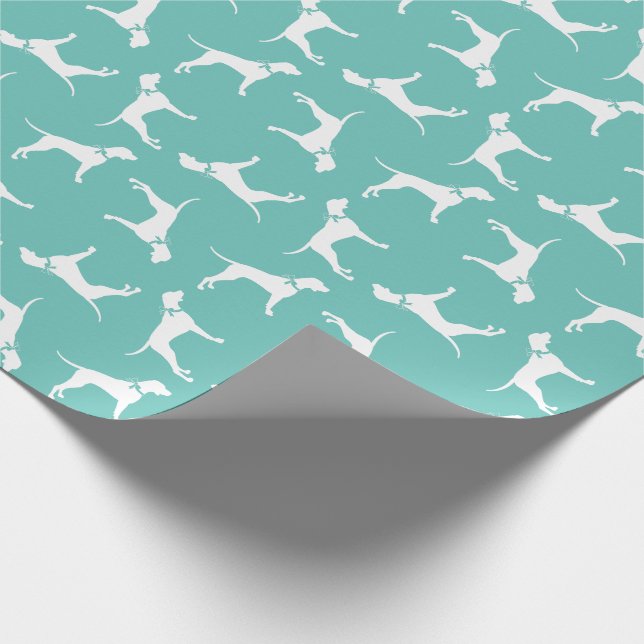 Papier Cadeau Pointer Chien Chien Chiot Anglais Setter (Coin)