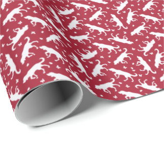 Papier Cadeau Pointers and Butterflies (Red() Wrapping Paper