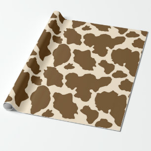 Papier Cadeau Points Brown Vache Imprimer Fermier Animaux de fer