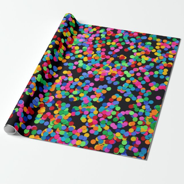 Papier Cadeau Points colorés  (Déroulé)