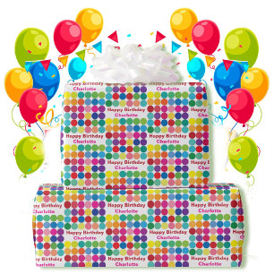 Papier Cadeau Points colorés Ajouter des destinataires Nom Joyeu
