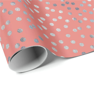 Papier Cadeau Points de la ville de la Parties scintillant rose 