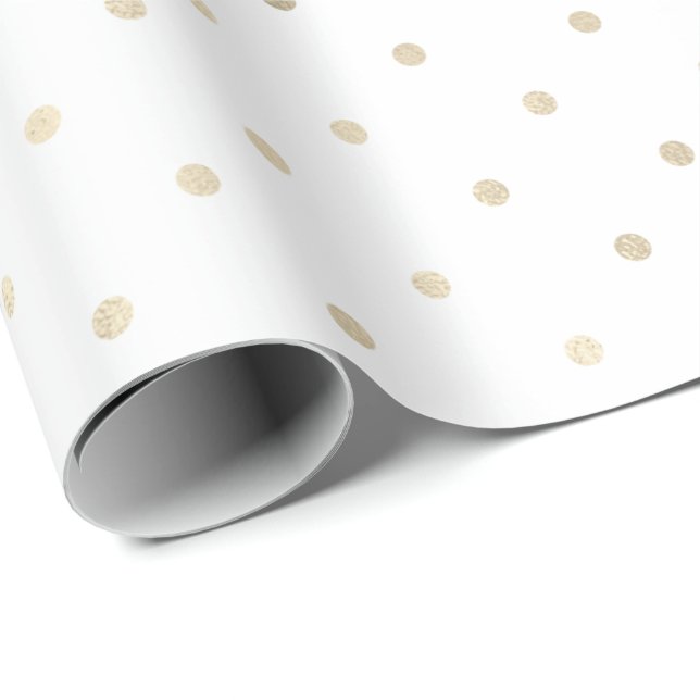 Papier Cadeau Points en or Glam Girl (Coin rond)