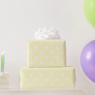 Papier Cadeau Points Jaunes Bébé
