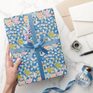 Papier Cadeau Points Motifs de style Batik Fleurs Arrière - plan
