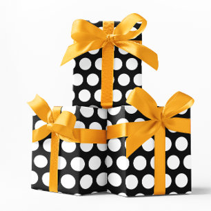 Papier Cadeau Points noirs et blancs